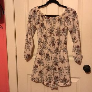 Long sleeve Charlotte Russe floral romper